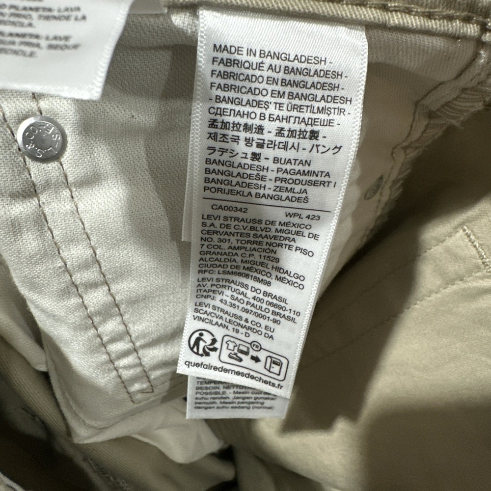 Levi's 514 Straight Fit Jeans Men's 30x30 Stretch Zip Fly 5 Pockets Logo NWT - Picture 6 of 10